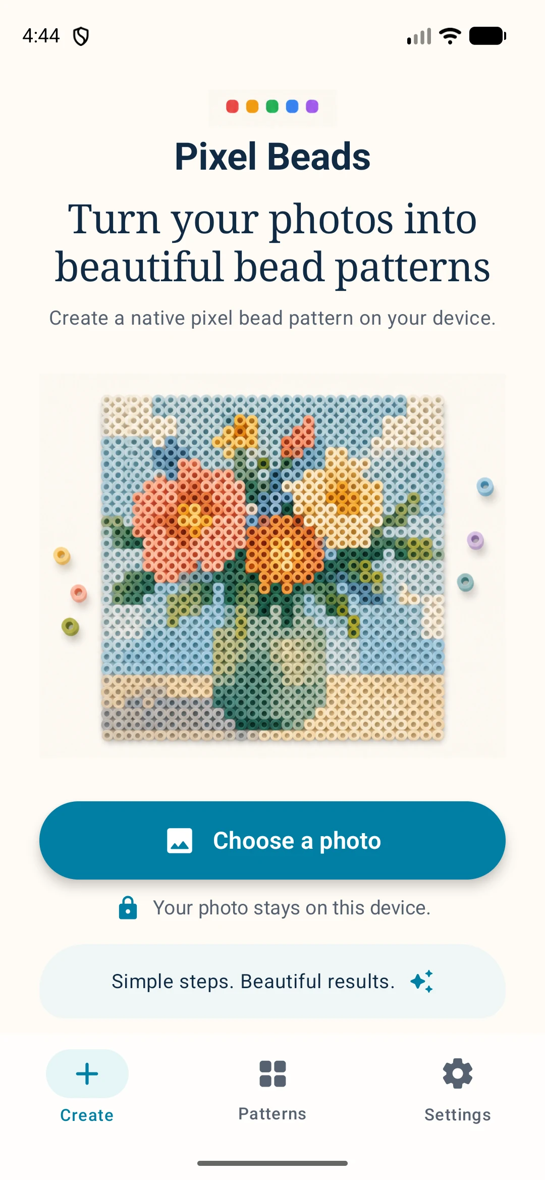Pixel Beads Art Android app home screen