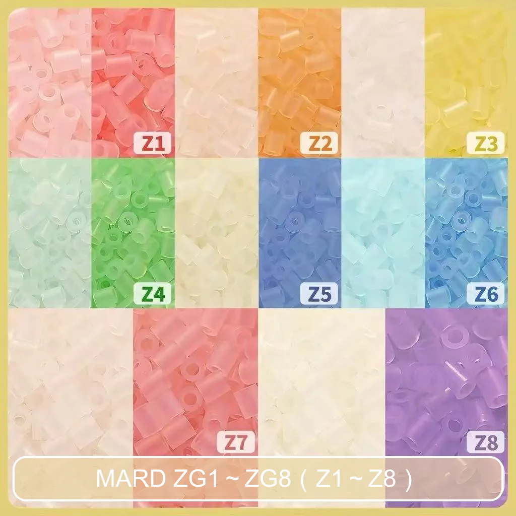 MARD ZG1–ZG8 photochromic bead color reference